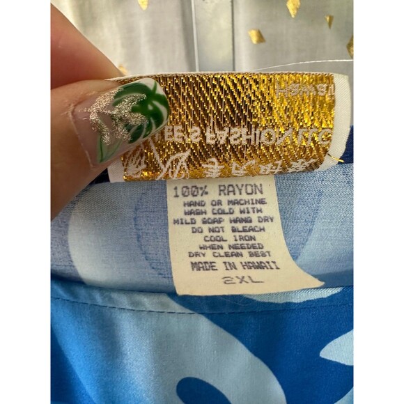 NWT Lee's Fashion Hawaii LLC Hawaiian Wide Short Sleeves Side Self Tie Tunic Top - Picture 7 of 7